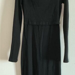 Elegant Black Long Sleeve Dress